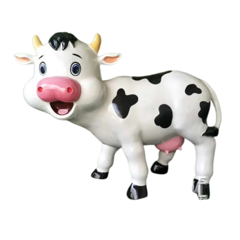 Mô hình con bò con trang trí nông trại Mô hình liti